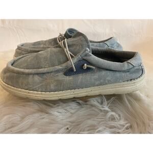 Men's Size 10 Light Denim Tropical Vacay Shoes Slip-on Preowned
